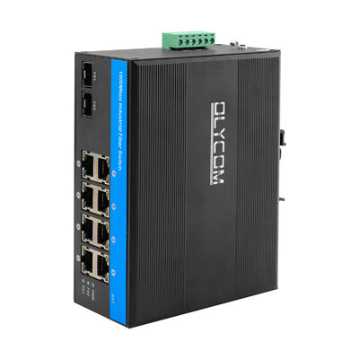 8-poorts robuuste Gigabit PoE-switch SFP-glasvezel uplink onbeheerd netwerk CE ventilatorloos