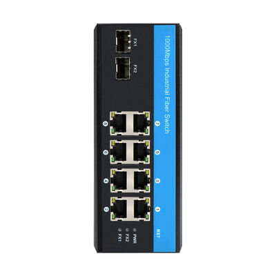 Industrial Gigabit Fiber Switch 8 Port SFP Uplinks 1G Network Downlink CE DIN gemonteerd