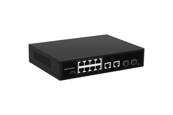 8 poorten 120W Gigabit POE Switch met POE Watchdog voor zakelijk glasvezelnetwerk