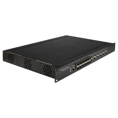 1U Rack 24 Port Managed Switch met 12RJ45+12SFP-poorten IP30 Veiligheidsklasse en IEEE802.3az EEE Industrial Ethernet Switch