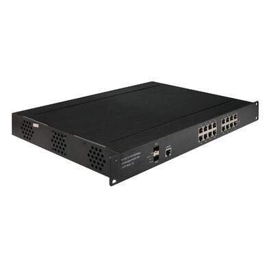 16-poorts industriële beheerde Ethernet switch Gigabit L2+ beheerbaar Vitesse 220V input