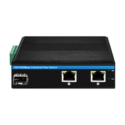 Industriële glasvezelschakelaar Fast Ethernet SFP slot Onbeheerd DC12V DC24V IP40