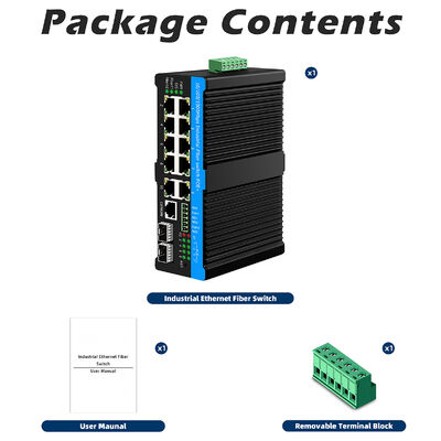 90w Industrial Poe Switch 2.5G Optical Fiber Switch alarmerelee voor PTZ-camera's in het buitenleven