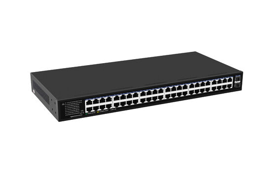 48-Port Gigabit Ethernet Switch SFP Fiber Uplinks Unmanaged Rack Mounted 220V Input CE Listed