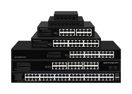 24 poort PoE switch 2.5G Fiber Gigabit Ethernet 300W Budget 15.4W/30W Unmanaged CE