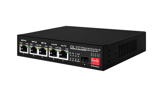 Gigabit PoE Switch MPPT Zonneladingscontroller SFP Glasvezel DC12V/DC24V/DC48V Invoer