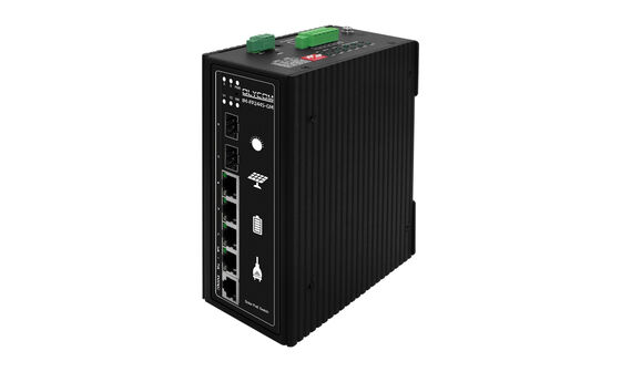 Industrial Managed Solar PoE Switch 4GE+2SFP 120W PoE MPPT Off-Grid Power voor CCTV & Wireless Network