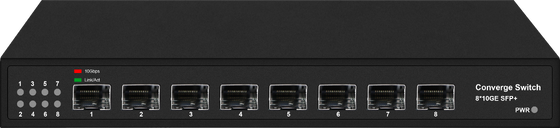 8-poort Full 10G SFP+ Fiber Ethernet Switch 1G 2.5G Compliant Unmanaged Fanless CE FCC
