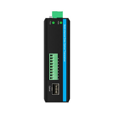 4 Port Contact Closure Glasvezel Transceiver Bidi Transport voor industriële monitoring CE