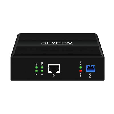 Industriële Gigabit EPON GPON met 30W PoE Single Port DIN Rail voor passief optisch netwerk