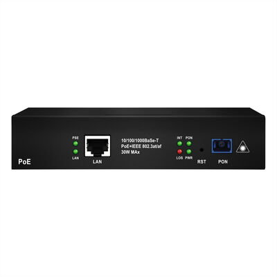 Commerciële XPON PoE ONU 1 Poort Gigabit 30W PoE PON Terminal voor Glasvezel Toegangsnetwerken