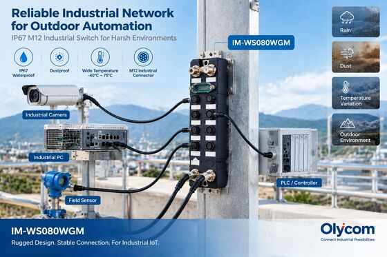 Robuuste IP67 waterdichte 8 poort Gigabit Industrial Ethernet Switch Managed M12 Railway Ethernet Switch