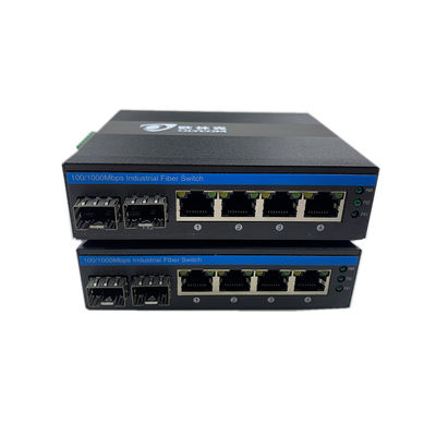 6 poorten Industrial Ethernet Switch Gigabit Network 100/1000M SFP Fiber Unmanaged Realtek chip