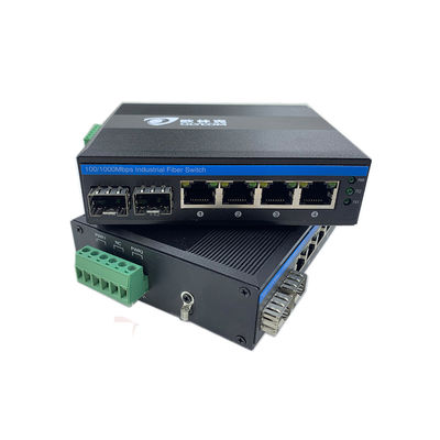 6 poorten Industrial Ethernet Switch Gigabit Network 100/1000M SFP Fiber Unmanaged Realtek chip