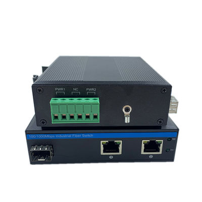 Industrial Network Switch Gigabit Fiber Din Rail 6KV Spanning IP40 Fanless Onbeheerd