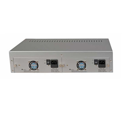 14-sleuven Media Converter Rack Chassis 19 inch 2U Dubbele AC220V voor Fiber Media Converters CE