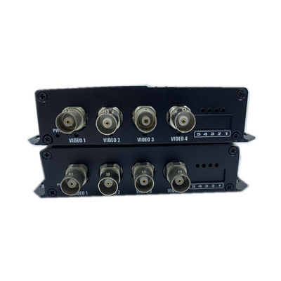 4 poorten 1080P Video over Ethernet Converter Coax Multimode Fiber Converter 12V