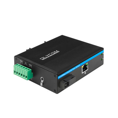 Single Fiber SC PoE Fiber Media Converter 10/100M Fast Ethernet 15,4W 30W IP40 CE