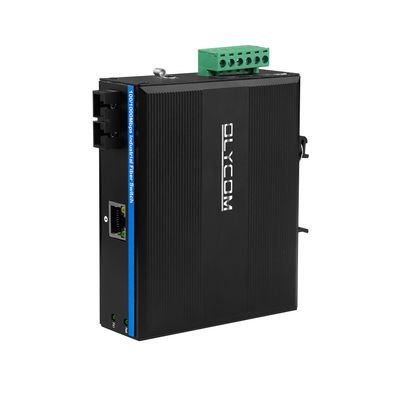 40KM Gigabit Ethernet Media Converter SC Fiber Singlemode Ongemanaged Robuuste Behuizing CE FCC
