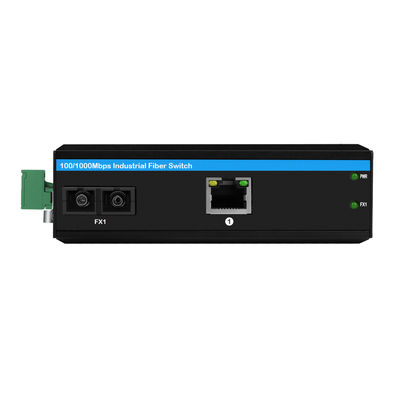 40KM Gigabit Ethernet Media Converter SC Fiber Singlemode Ongemanaged Robuuste Behuizing CE FCC
