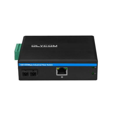 60KM Industrial PoE Media Converter Gigabit Ethernet SC Fiber Duplex Onbeheerd Mini Size