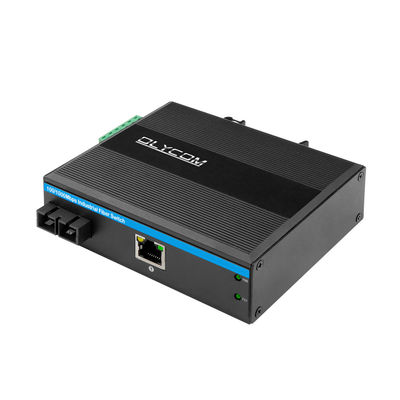 60KM Industrial PoE Media Converter Gigabit Ethernet SC Fiber Duplex Onbeheerd Mini Size