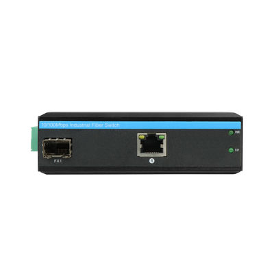 Industrial PoE Media Converter 15.4W 30W Onbeheerd Fast Ethernet DIN Rail CE Mini Size