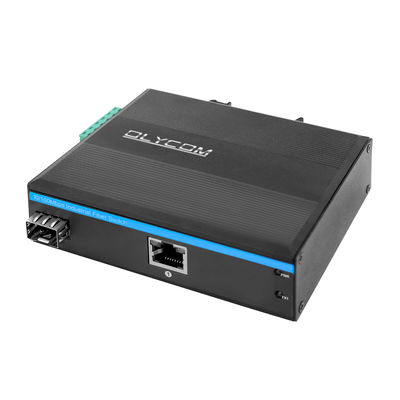 Industrial PoE Media Converter 15.4W 30W Onbeheerd Fast Ethernet DIN Rail CE Mini Size
