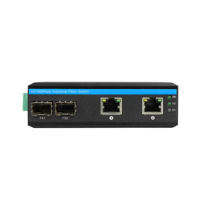 CE 10/100Mbps Industrial Network Switch 2 SFP-poort en 2 Ethernet-poort niet beheerd
