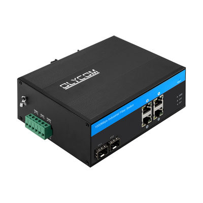 OEM Din Mount Ethernet Industrial Network Switch Twee 1000M Fiber Port Industrial Fiber Switch