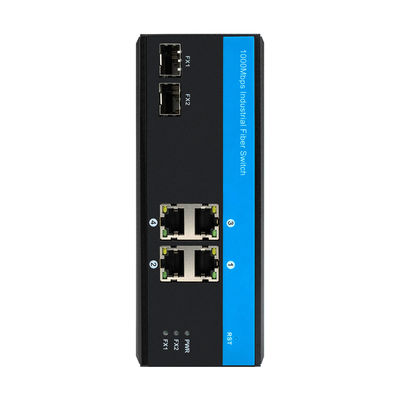 OEM Din Mount Ethernet Industrial Network Switch Twee 1000M Fiber Port Industrial Fiber Switch