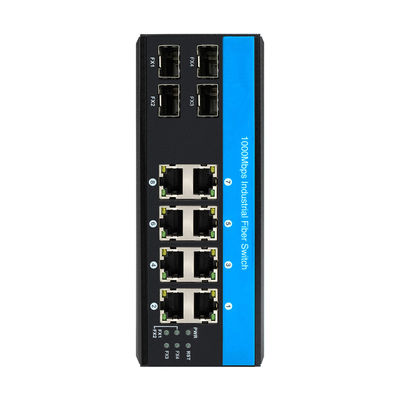 Waterdichte 8-poort netwerkschakelaar Gigabit robuuste Ethernet-schakelaar met 4 glasvezelpoorten