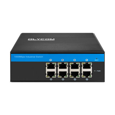 8 poorten E-Mark Harded PoE Switch 240W Gigabit Ethernet DC48V Onbeheerde Din Rail