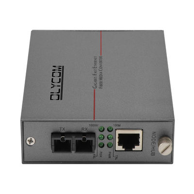 Single Mode Fiber Media Converter Gigabit Ethernet DC5V 2U Chassis gemonteerd onbeheerd CE