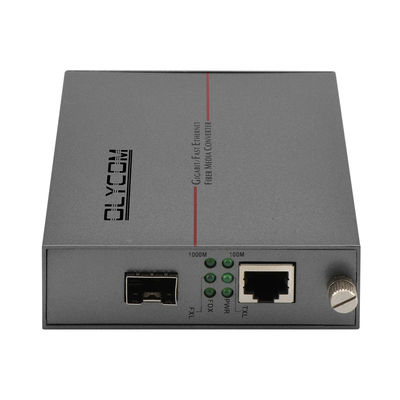 Gigabit onbeheerde glasvezel Ethernet-mediaconverter SFP-slot DC5V-rack gemonteerd