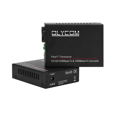 Single Fiber WDM Optic Media Converter Gigabit Onbeheerd 14-Slot Rack Montagebaar 20KM
