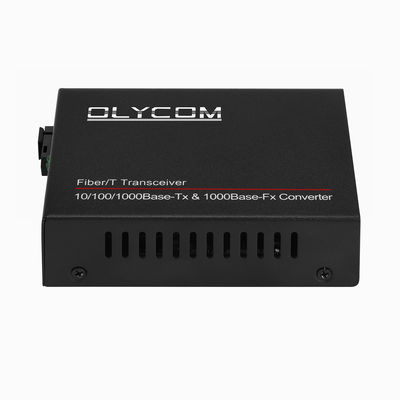 Gigabit Single Mode Media Converter PoE Onbeheerd DC48V 1310/1550nm 20KM SC Fiber