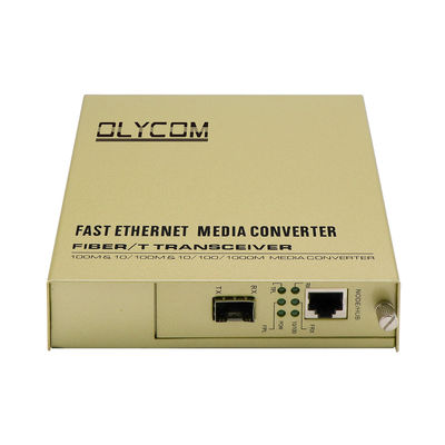SFP Single Fiber Media Converter 10/100Mbps AC Input Onbeheerd LFPT 2KM 20KM