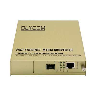 De Vezelmedia van SFP Enige Convertor, de Media van Overgangsnetwerken Convertorac Input 50HZ