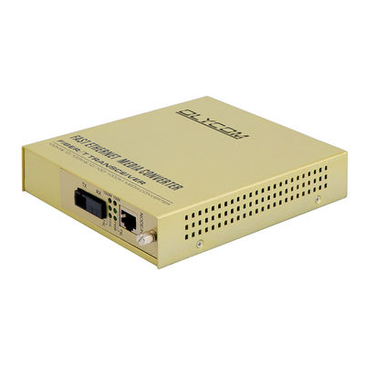 Single-Core Fiber Optic Ethernet Media Converter Onbeheerd 1310/1550nm 220V wisselstroominvoer