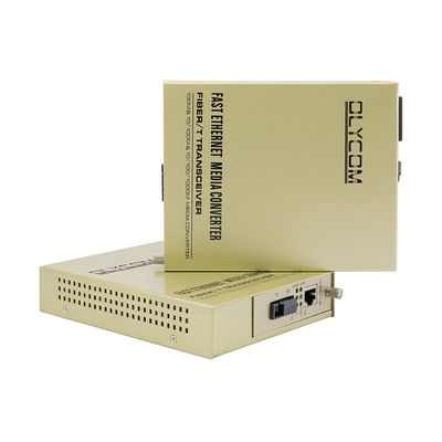 Single-Core Fiber Optic Ethernet Media Converter Onbeheerd 1310/1550nm 220V wisselstroominvoer