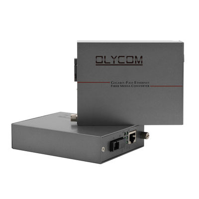 Gigabit Fiber Optic Ethernet Media Converter Single Fiber SC Port Onbeheerd 20KM