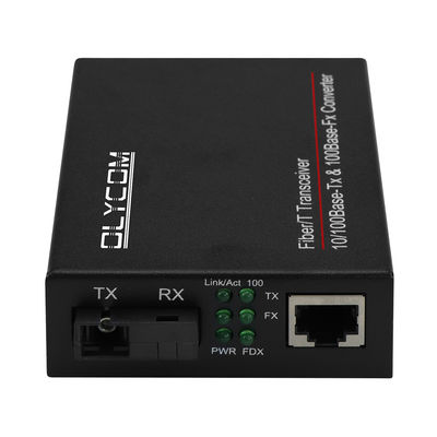 WDM Fast Ethernet Glasvezel Media Converter LFPT Onbeheerd 20KM SC Port CE