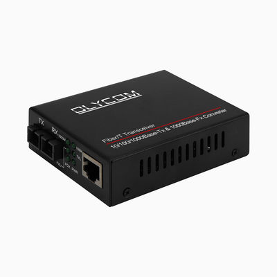 Gigabit PoE Media Converter 15,4W 30W Onbeheerd Actieve PoE Duplex SM MM Fiber CE