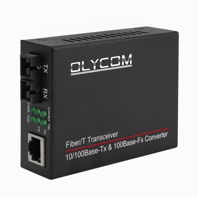 10/100M PoE Media Converter Glasvezel Ethernet 48V SC Dual Fiber Voor IPC CE