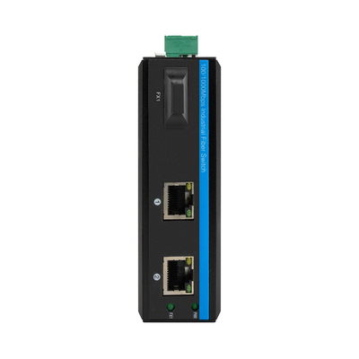 POE SC Connector Dual Fiber Industrial Switch Hub met 2 RJ45-poorten Netwerkschakelaar