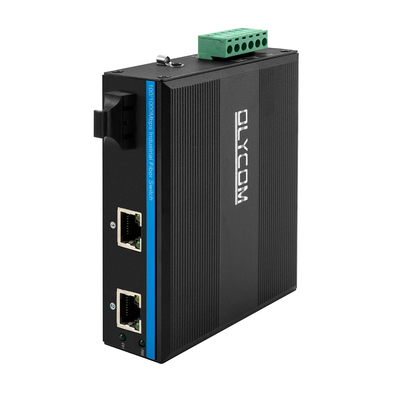 POE SC Connector Dual Fiber Industrial Switch Hub met 2 RJ45-poorten Netwerkschakelaar