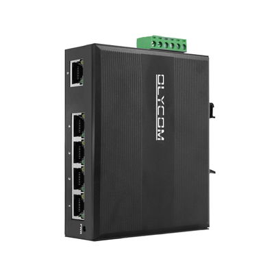 Gigabit 5 Port Industrial Ethernet Switch Hub Support POE Aan / Af Schakelaar