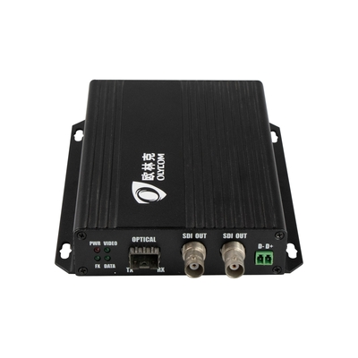 3G-SDI glasvezelverlenger met RS485 data lokaal loopout 1 SDI in 2 SDI uit