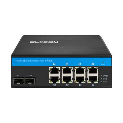 10 poorten Gigabit Fiber Optic POE Switch met twee SFP-slots Industrial Poe Switch